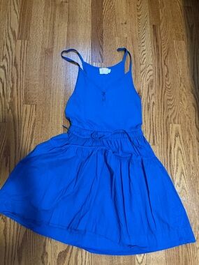 Nation LTD Girls Bright Cobalt Blue Spaghetti-Strap Sundress